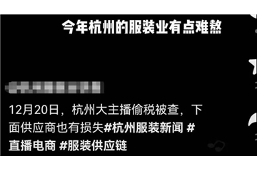 爆料！帶貨一姐薇婭涼了，紡服市場連鎖反應，中小企業(yè)處境或?qū)⒏永щy
